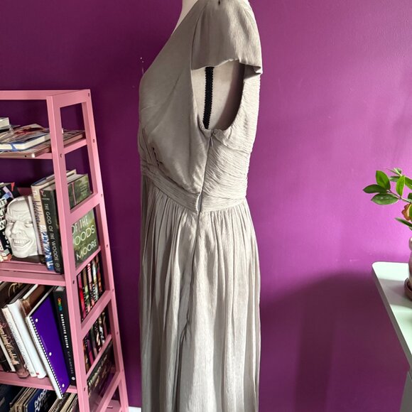 J.Crew Gray Silk Chiffon Mirabelle Dress Dress Size 10 - Picture 4 of 8